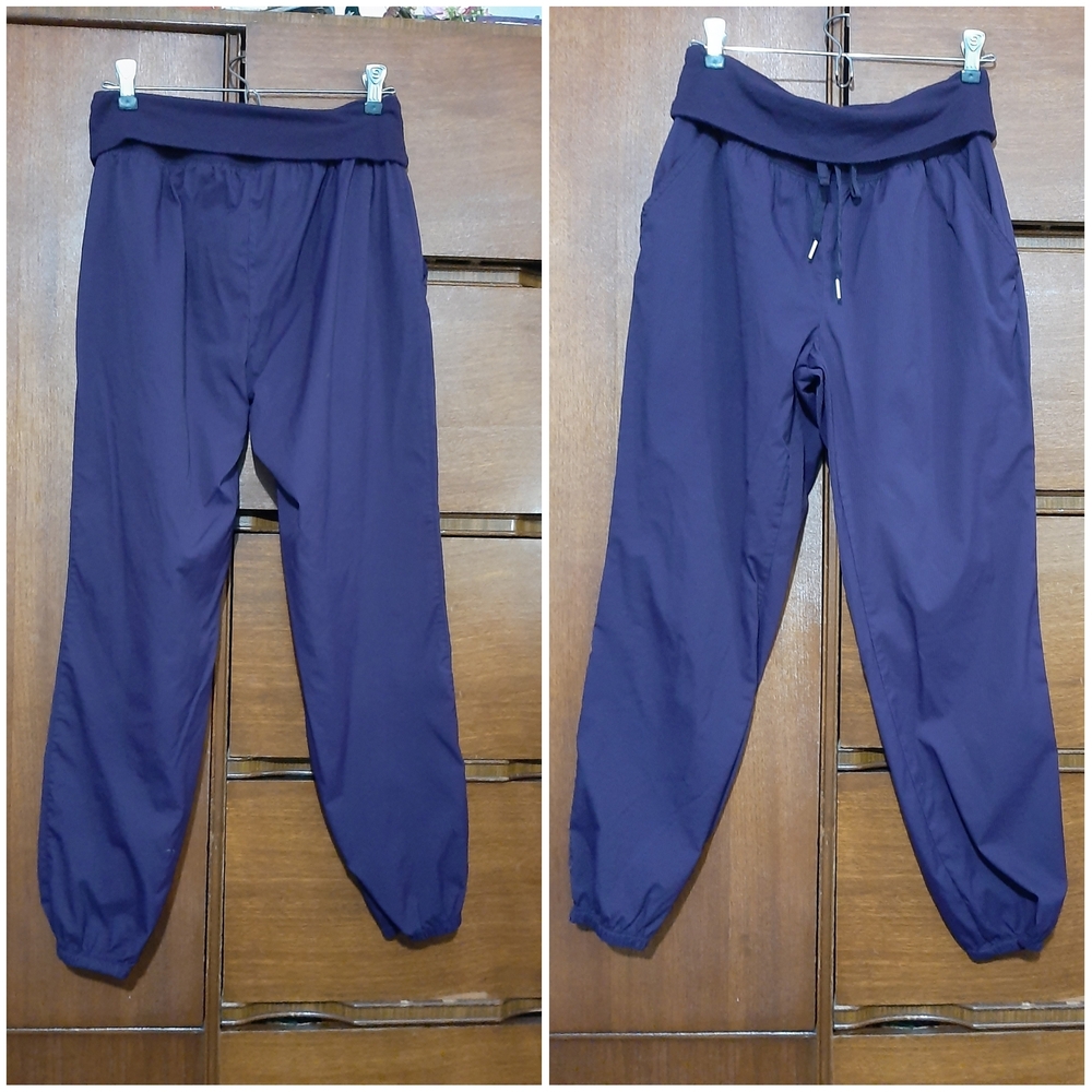 aerie Purple Fold-Over Waist Jogger Pants - smalll